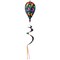 In the Breeze 0974 — Aurora 6-Panel Hot Air Balloon — Colorful Blended Rainbow Wind Spinner with Tail for Yards and Gardens